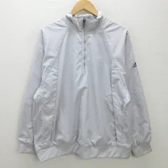 g■アディダス/adidas ハーフジップウインドブレーカー/775278【O/XG】灰/men's/14【中古】■