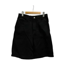 ユニクロ UNIQLO ハーフパンツ 無地 コットン混 221-476946 28 黒 ブラック