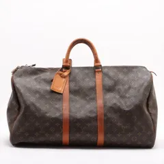 美品 ルイヴィトン モノグラム キーポル 55 M41424 レザー ボストン バッグ 出張 旅行 トート キャリー 本革 メンズ MMM DF56-3【中古】