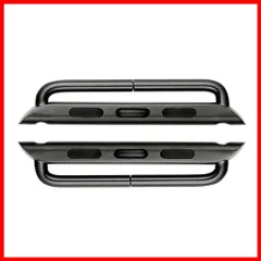 Apple Watch バンド アダプター Sakulaya アップルウォッチ用 交換金具 Apple Watch Seraies 8/7 45mm Seraies 6 SE 5 44mm 42mm 対応 連結器 ブラック