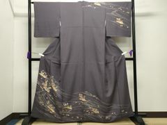 D890 訪問着 蔦の葉 シルエット 上田耕三 正絹 着物 袷 極美品 - メルカリ