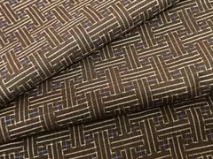 平和屋着物●本場大島紬　龍郷絣　秋名バラ　正絹　逸品　AABF5493fy