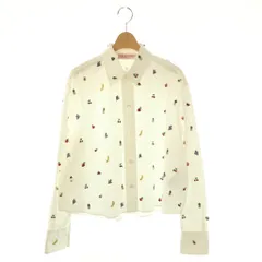 ヴァレンティノ ヴァレンチノ  VALENTINO フルーツ ビーズ シャツ ブラウス ビジュー 40 ホワイト マルチカラー /ES ■GY20のサムネイル