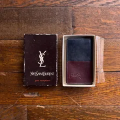 YVES SAINT LAURENT 90s Leather Key Case / Bicolor Leather Japan Made F