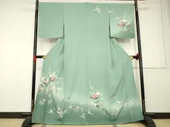 平和屋着物●訪問着　枝花文　暈し染め　正絹　逸品　AABF6198ck