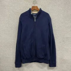 トミーヒルフィガー 無地 カジュアル ニット ジップアップ M M09709