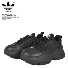 adidas (アディダス) OZGAIA W (オズガイア ウィメンズ) レディース 厚底 スニーカー シューズ タウンユース 普段使い カジュアル ストリート ランニング 黒 CBLACK/CBLACK/FTWWHT (ブラック/ホワイト) IG6045