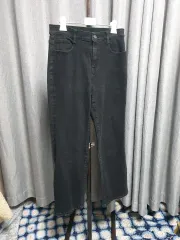 Lストレート ブラックジーン デニム