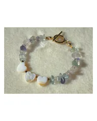 ハッピーシャワーシェルハートブレスレット