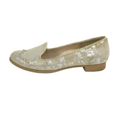 DIANA(ダイアナ) フラットシューズ 23 レディース - アイボリー×シルバー スタッズ