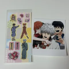 銀魂 ステッカー チェキ ポラロイド | 銀時 ガチャ フィギュア ロング キーホルダー