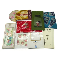 友禅/わさび染他 ハンカチ 9点セット 未使用 和柄 和小物 ブランド まとめて 大量 メンズ レディース