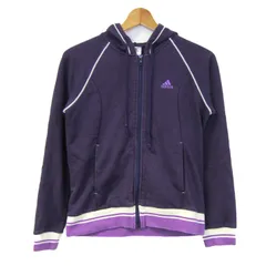アディダス パーカー 長袖 スポーツウエア トップス レディース Sサイズ パープル adidas 【中古】
