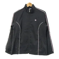 チャンピオン ブルゾン ナイロンジャケット ウインドブレーカー スポーツウエア アウター黒 レディース Lサイズ ブラック Champion 【中古】