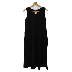 ユニクロ ロングワンピース ノースリーブ 未使用 コットン100%  トップス 黒 レディース Mサイズ ブラック UNIQLO