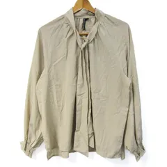 エイチケーワークスロンドン ボウタイブラウス シャツ 長袖 未使用 トップス レディース Lサイズ ベージュ HK WORKS LONDON