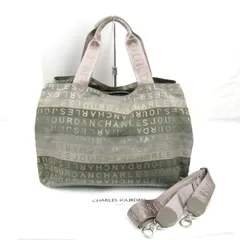 シャルル・ジョルダン トートバッグ ショルダーバッグ 2way ロゴ 鞄 ブランド レディース ベージュ カーキ CHARLES JOURDAN 【中古】