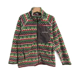 モンベル プリントジャケット #1106649 アウトドア アウター キッズ 男の子用 130サイズ レッド×グリーン mont-bell 【中古】