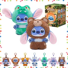 【人気商品】誕生日 プレゼント おもちゃ プレミアム Stitch プラモデル フィギュア キャラクター ボックス ブラインド コレクター向け ソフビ【1ピース】ガチャガチャ ぬいぐるみ クリスマス スティッチ「野性動物」シリーズ ディズニー(Disney) 