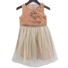 トッカ ノースリーブワンピース ドレス リボン チュール トップス キッズ 女の子用 120サイズ ピンク TOCCA 【中古】