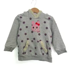ミキハウス ホットビスケッツ パーカー 長袖 うさこ トップス キッズ 女の子用 100サイズ グレー MIKIHOUSE 【中古】