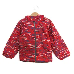 コロンビア ナイロンジャケット フーディ アウトドア アウター キッズ 男の子用 XXSサイズ レッド×ブルー Columbia 【中古】のサムネイル