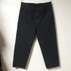 38/ユニクロ ウォッシュブラック ワイドフィット デニム/38-291