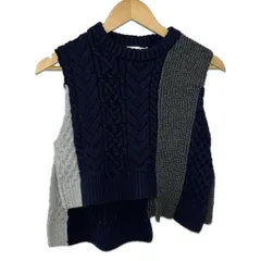 nagonstans(ナゴンスタンス) ベスト サイズMEDIUM M レディース美品  - ネイビー×ダークグレー×ライトグレー
