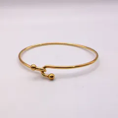 Tiffany & Co. 18K Yellow Gold Hook & Eye Bangle Bracelet