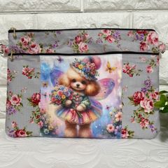 ロラライハリス♡ライトブルーWデニム♡刺繍のショルダーバッグ