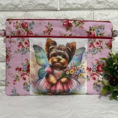 [408]妖精ヨーキーちゃん☆本も入るポケットいっぱいサコッシュ