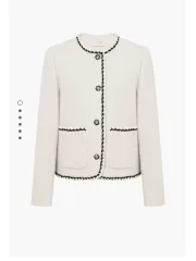 LYNN トリミング ポケット ツイード ジャケット (55)