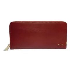 未使用 ポールスミス ラウンドファスナー 長財布 PSQ098 ブラウン　茶色 マルチストライプ レザー ジップアラウンド ジッピー 財布 Paul Smith メンズ　レディース