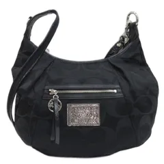 コーチ COACH ポピー シグネチャー ショルダーバッグ F16375 ブラック