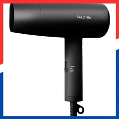 【即日発送】軽量 速乾 マイナスイオン 大風量 ヘアドライヤー ドライヤー スピーディーイオン SL-013AB サロニア ブラック SALONIA