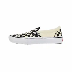 バンズ VANS Skate Slip-On Checkerboard Black Off White スケート スリッポン チェッカーボード 26.5cm 白 ホワイト VN0A5FCAAUH ■GY51