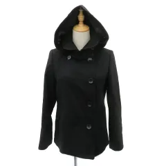 アーバンリサーチ ドアーズ URBAN RESEARCH DOORS ステンカラーコート ショート丈 フード付き ONE 黒 ブラック /YK7