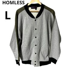 HOMLESS スウェットスタジャン ワッペンロゴ ストリート 日本製 