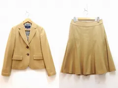 【221188】BURBERRY LONDON バーバリーロンドン  裏地ノバチェック ウール・アンゴラ セットアップ スカートスーツ  ・38
