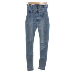 エモダ EMODA ジーンズ デニムパンツ 0 スキニー ハイウエスト ボタンフライ インディゴブルー /NU