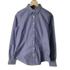 ブルックス ブラザーズ ブラック フリース BROOKS BROTHERS BLACK FLEECE ストライプシャツ シャツ 長袖 0 青 ブルー ■GY43