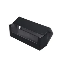 ブラック THE GORILLA CASE 大容量デッキケース PUレザー ストレージボックス 約400枚収納 (ブラック)