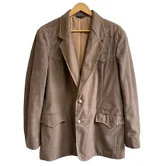 USA製 PIONEER WEAR スエード風 ウエスタンテーラードジャケット 刺繍 ライトブラウン 茶色 ブラウン系 サイズ44 No.M149