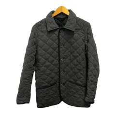 ビームスハート BEAMS HEART 中綿ジャケット ブルゾン キルティング 総柄  L 黒 ブラック グレー