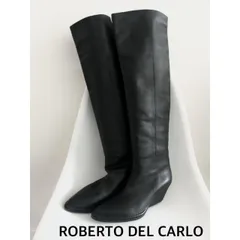 ROBERTO DEL CARLO　ロベルトデルカルロ　ロングブーツ イタリア製　ブラック　36 1/2  秋冬　カジュアル　送料込み　6462224のサムネイル