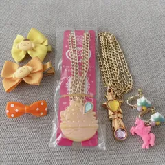 セボンスター ネックレス リボン ヘアクリップ 黄色 セーラームーン セット