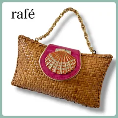 rafé ラフェ ニューヨーク かごバッグ ピンク ゴールド チェーン付 ハンドバッグ