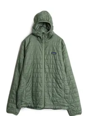 【お得なクーポン配布中!】 パタゴニア ナノ パフ フーディ メンズ L / 22年製 中綿 ナイロン キルティング パーカー ジャケット フルジップ パッカブル ジャンパー 緑