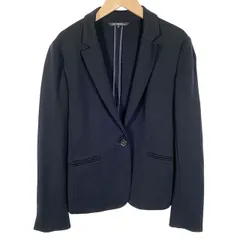 23区 オンワード樫山 長袖ジャケット 無地 ウール混 ネイビー 紺 38 M相当