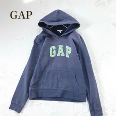 ギャップ パーカー　ブランドロゴ　裏起毛 長袖　フード　ネイビー（S） 綿混 あたたか